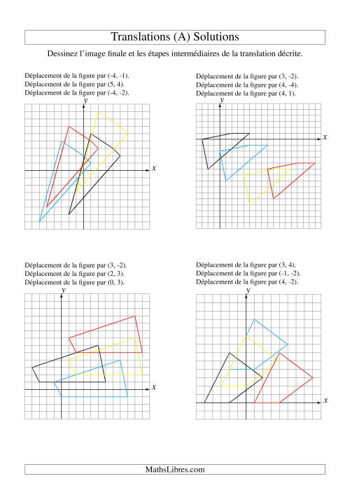 Translation de figures à 4 sommets -- Max 6 unités -- 3 étapes (A) page 2