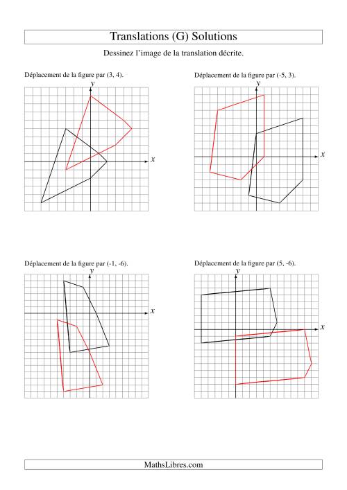 Translation de figures à 5 sommets -- Max 6 unités (G) page 2