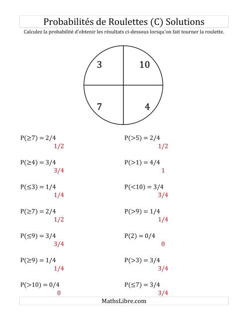 Probabilité -- Roulette à 4 sections (C) page 2