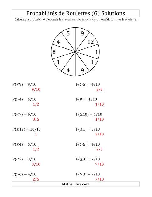 Probabilité -- Roulette à 10 sections (G) page 2