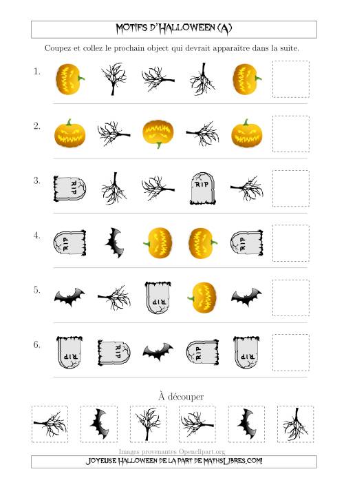 Images de Motifs d'Halloween Effrayants avec Deux Particularités (Forme & Rotation) (A)
