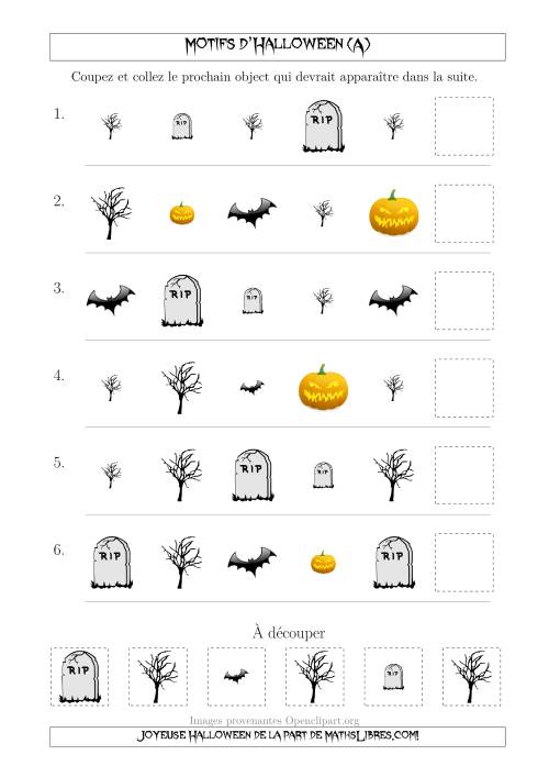 Images de Motifs d'Halloween Effrayants avec Deux Particularités (Forme & Taille) (A)