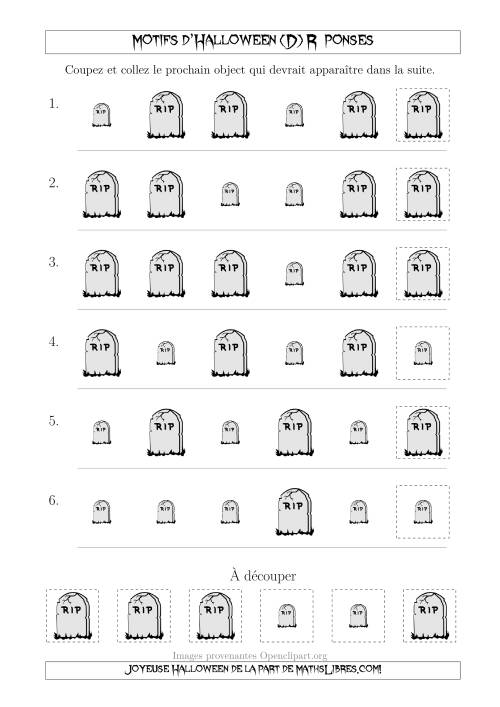 Images de Motifs d'Halloween Effrayants avec Une Seule Particularité (Taille) (D) page 2