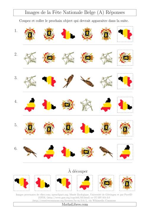 Images de la Fête Nationale Belge avec Deux Particularités (Forme & Rotation) (A) page 2