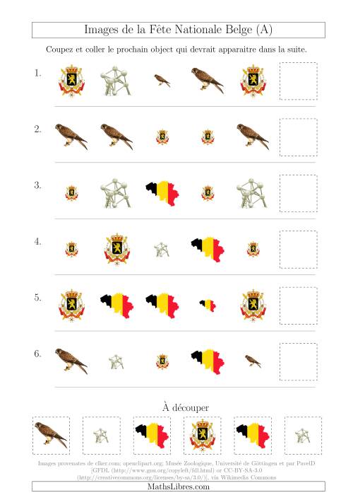 Images de la Fête Nationale Belge avec Deux Particularités (Forme & Taille) (A)