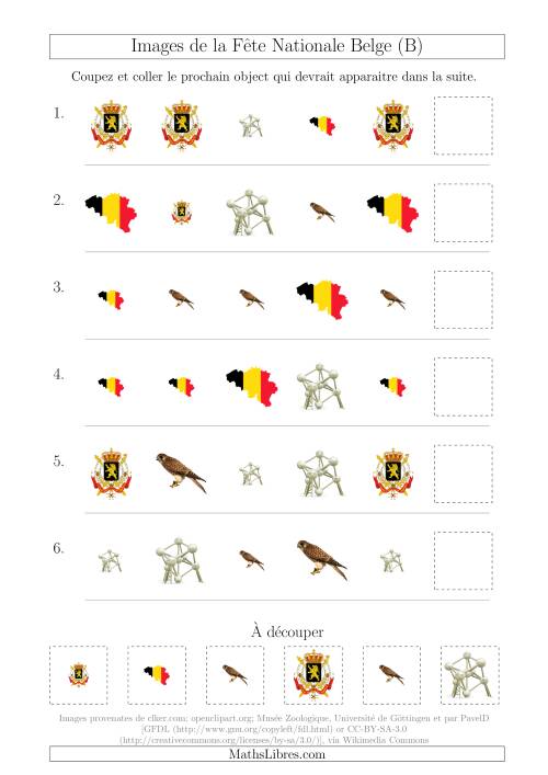 Images de la Fête Nationale Belge avec Deux Particularités (Forme & Taille) (B)