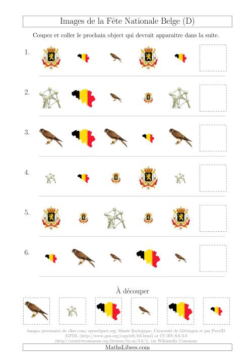 Images de la Fête Nationale Belge avec Deux Particularités (Forme & Taille) (D)