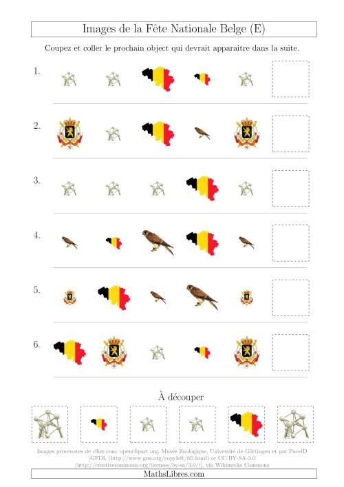 Images de la Fête Nationale Belge avec Deux Particularités (Forme & Taille) (E)