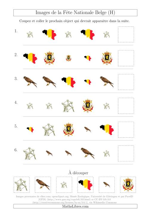 Images de la Fête Nationale Belge avec Deux Particularités (Forme & Taille) (H)