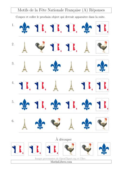 Images de la Fête Nationale Française avec Une Seule Particularité (Forme) (A) page 2