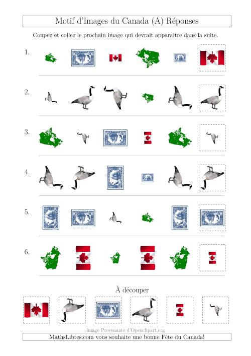 Motif d'Images du Canada avec Comme Attributs Forme, Taille et Rotation (A) page 2