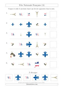 Images de la Fête Nationale Française avec Trois Particularités (Forme, Taille & Rotation)