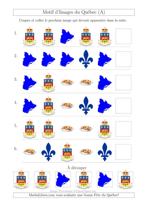 Motif d'Images du Québec avec Comme Attribut la Forme (A)