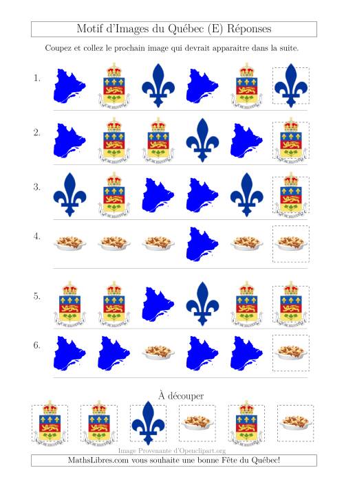 Motif d'Images du Québec avec Comme Attribut la Forme (E) page 2