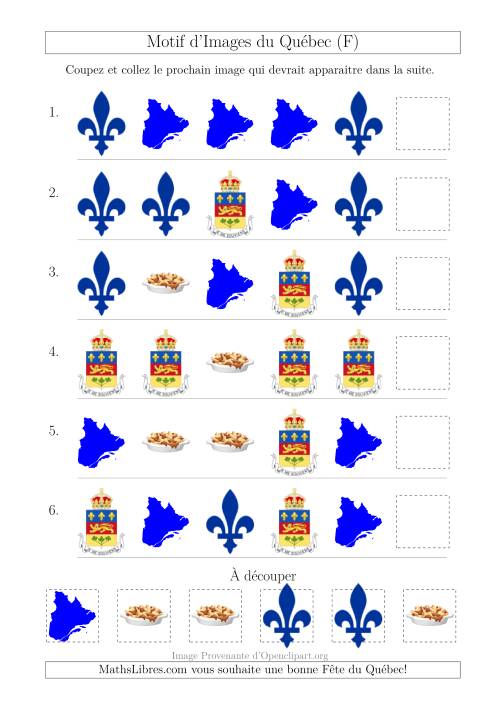 Motif d'Images du Québec avec Comme Attribut la Forme (F)