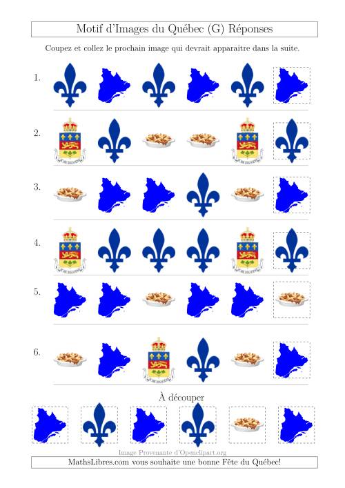 Motif d'Images du Québec avec Comme Attribut la Forme (G) page 2
