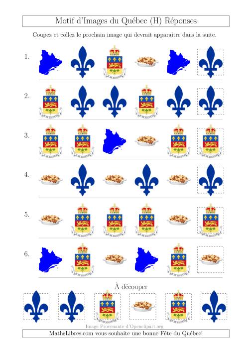 Motif d'Images du Québec avec Comme Attribut la Forme (H) page 2