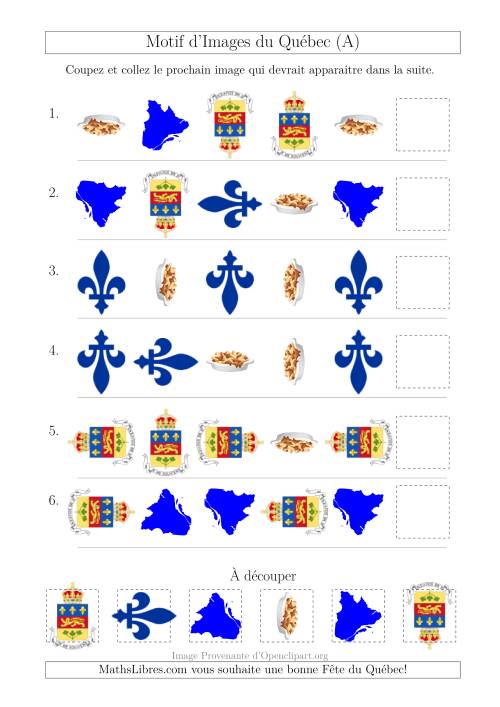 Motif d'Images du Québec avec Comme Attribut Forme et Rotation (A)