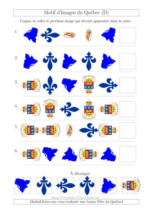 Motif d'Images du Québec avec Comme Attribut Forme et Rotation (D)