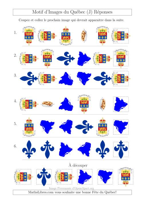 Motif d'Images du Québec avec Comme Attribut Forme et Rotation (J) page 2