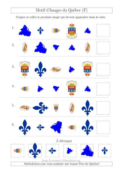 Motif d'Images du Québec avec Comme Attribut Forme, Taille et Rotation (F)