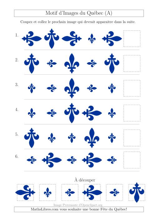 Motif d'Images du Québec avec Comme Attribut Taille et Rotation (A)