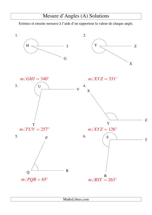 Mesure d'angles entre 0° et 360° (A) page 2