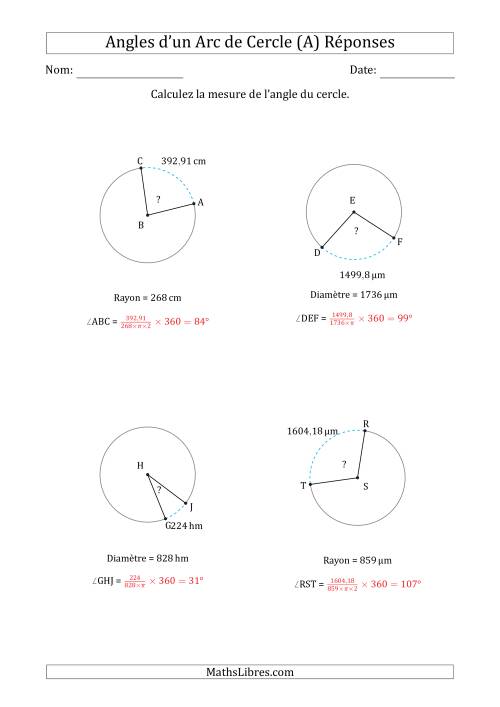 Calcul de l'Angle d'un Arc de Cercle en Tenant Compte du Rayon ou de la Diamètre (Tout) page 2