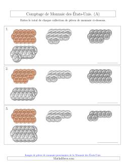 Comptage de Monnaie des  États-Unis ($)