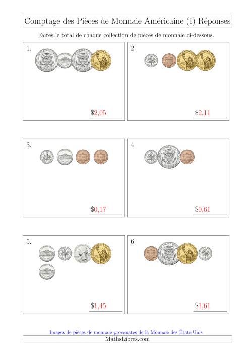 Comptage des Pièces de Monnaie Amécaine Incluant 1/2  1 Dollar (Petites Collections) (I) page 2