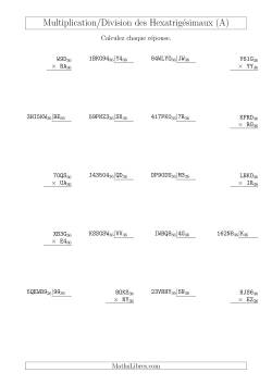 Multiplication et Division des Nombres Hexatrigésimaux (Base 36)