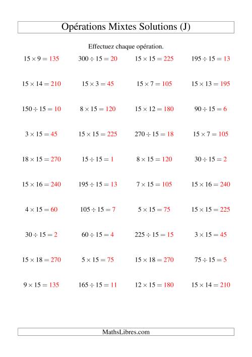 Multiplication et division -- Règles de 16 (variation 1 à 15) (J) page 2