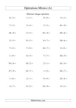 Multiplication et Division -- Règles 1 à 9
