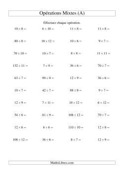 Multiplication et Division -- Règles 6 à 12