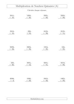 Multiplication de Nombres Quinaires (Base 5)