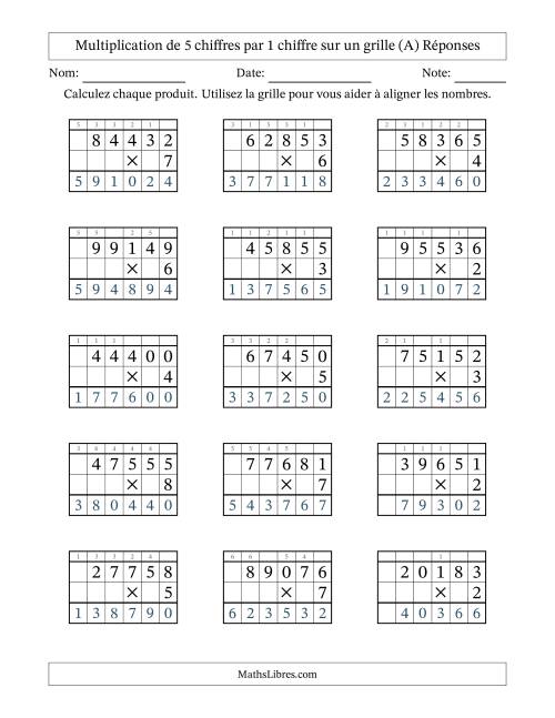 Multiplication de 5 chiffres par 1 chiffre avec l'aide d'une grille avec retenue (Tout) page 2