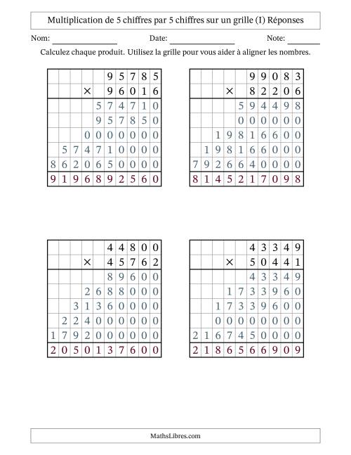 Multiplication de 5 chiffres par 5 chiffres avec l'aide d'une grille sans retenue (I) page 2