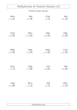 Multiplication de Nombres Sénaires (Base 6)