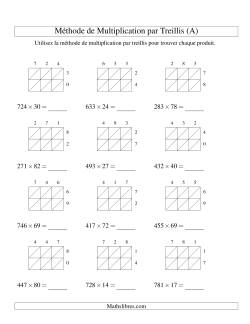 Multiplication de Nombres à 3 Chiffres par des Nombres à 2 Chiffres