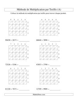 Multiplication de Nombres à 5 Chiffres par des Nombres à 4 Chiffres