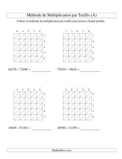 Multiplication de Nombres à 5 Chiffres par des Nombres à 5 Chiffres