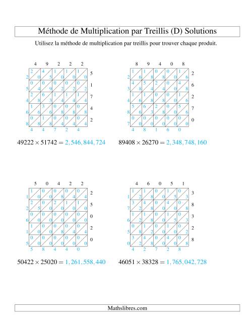 Multiplication de Nombres à 5 Chiffres par des Nombres à 5 Chiffres (D) page 2