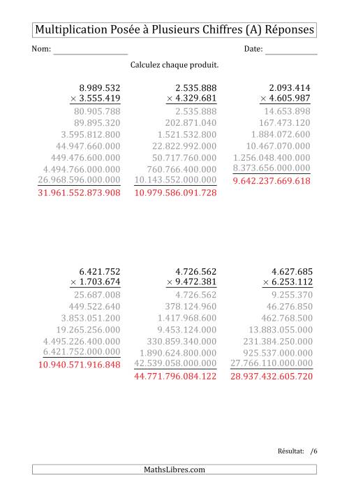 Multiplication d'un Nombre à 7 Chiffres par un Nombre à 7 Chiffres avec un Point comme Séparateur de Milliers (A) page 2