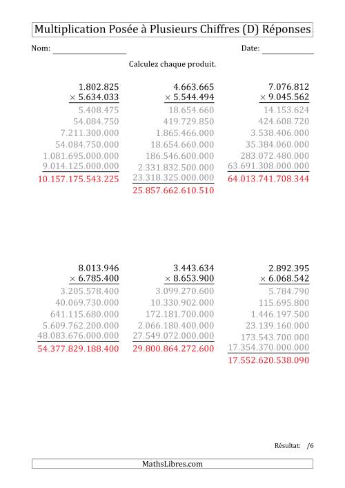 Multiplication d'un Nombre à 7 Chiffres par un Nombre à 7 Chiffres avec un Point comme Séparateur de Milliers (D) page 2