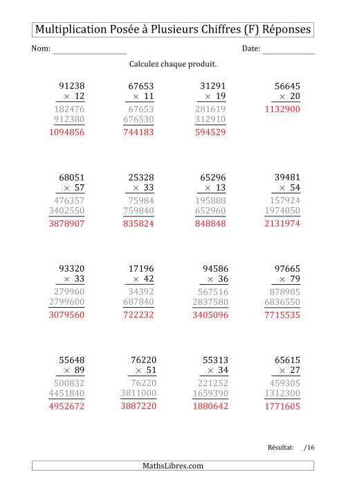Multiplication d'un Nombre à 5 Chiffres par un Nombre à 2 Chiffres (F) page 2
