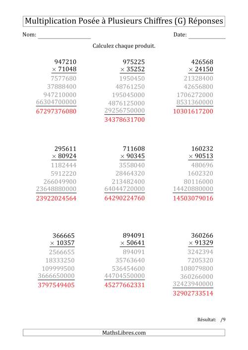 Multiplication d'un Nombre à 6 Chiffres par un Nombre à 5 Chiffres (G) page 2