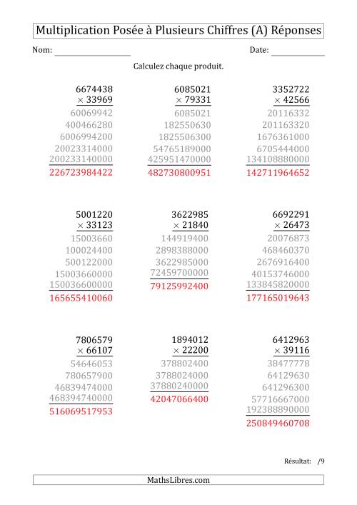 Multiplication d'un Nombre à 7 Chiffres par un Nombre à 5 Chiffres (Tout) page 2