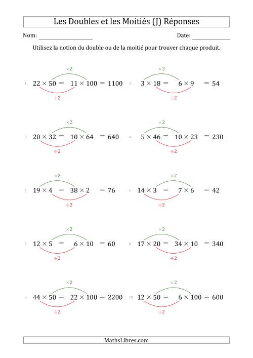 Notion du Double ou de la Moitié (Facile) (J) page 2