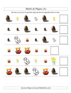 Motifs de Pâques avec Une Seule Particularité (forme & taille)