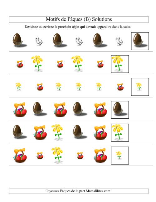 Motifs de Pâques avec Une Seule Particularité (forme & taille) (B) page 2